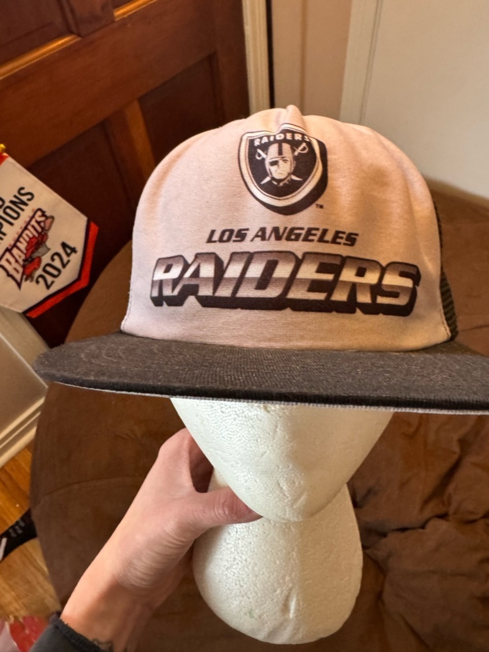 Vintage 80s Los Angeles Raiders Trucker Hat- PLEASE READ